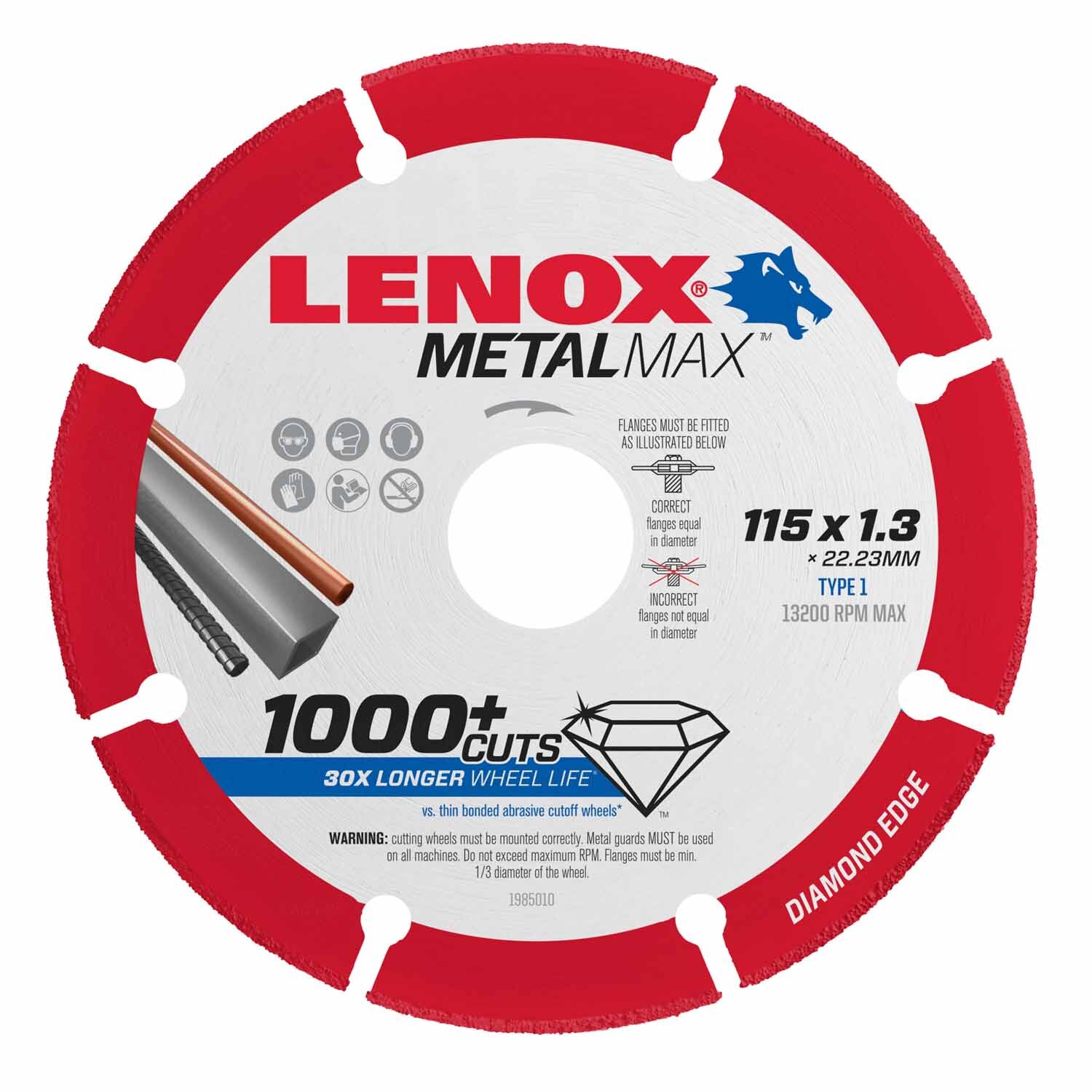 Lenox MetalMAX Cutoff Wheel Dg