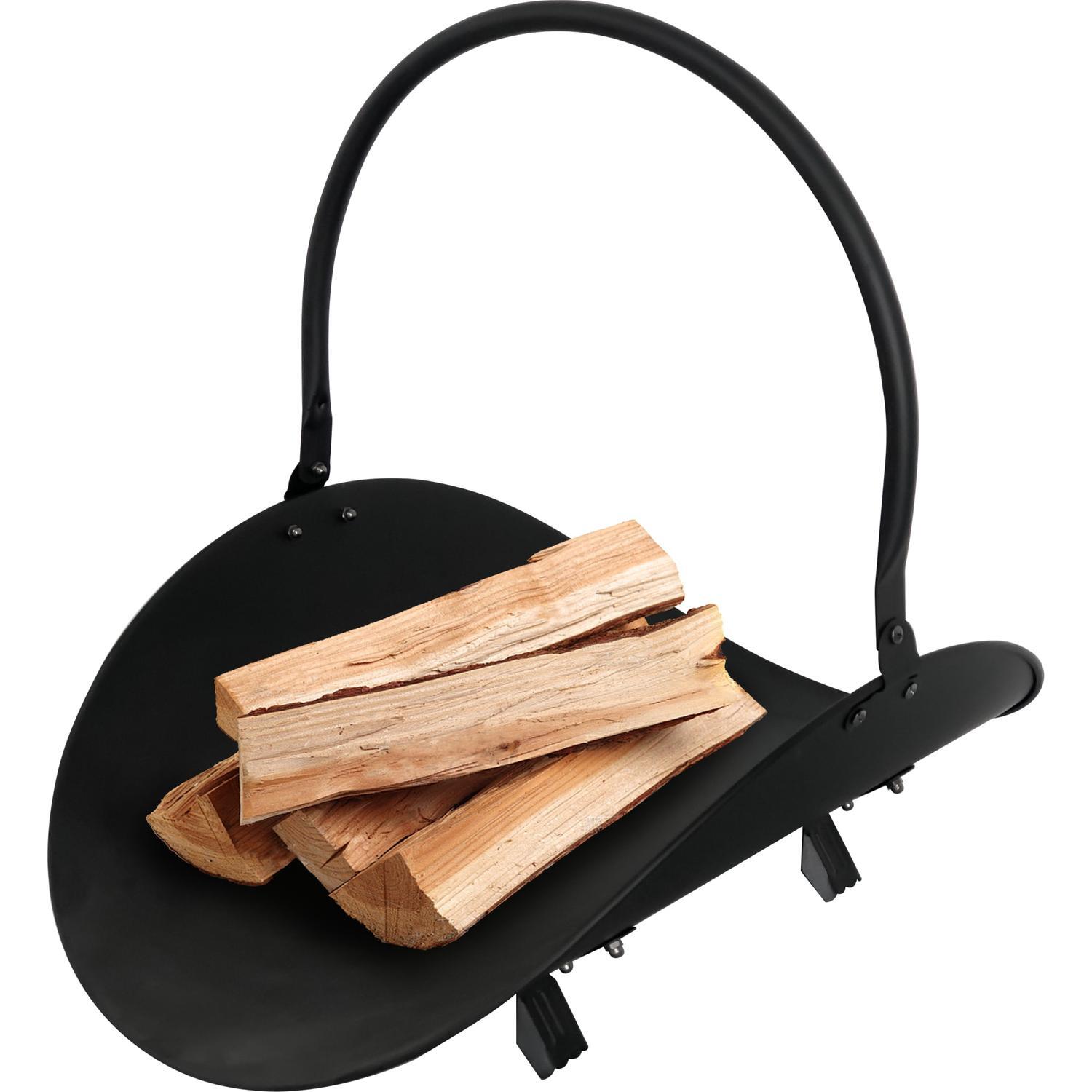 Log Holder 48 x 41 x 34cm Black