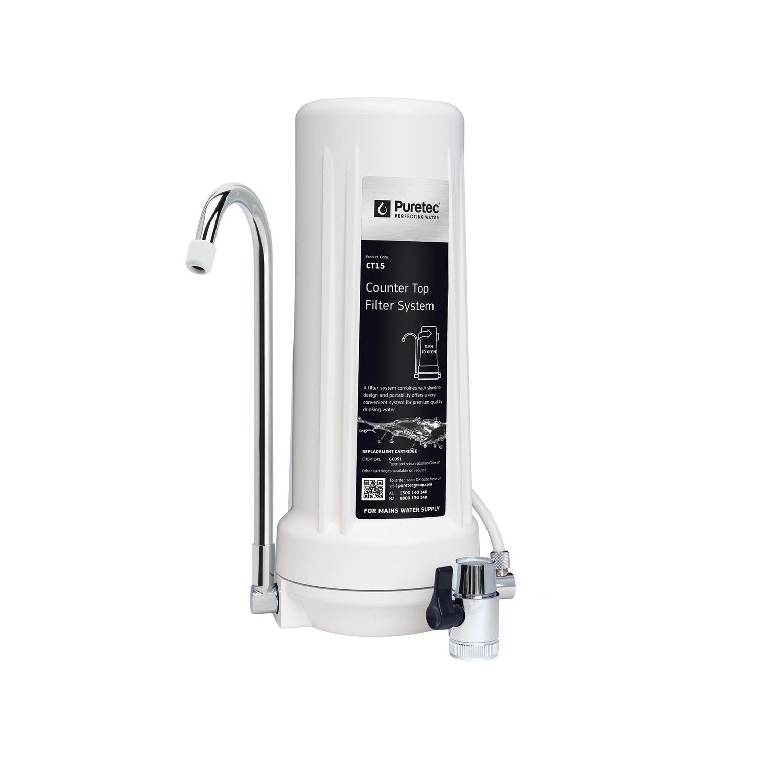 Counter Water Filter Kit  Chrome/White