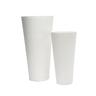Tall Round Terrazzo Vase Pot L White