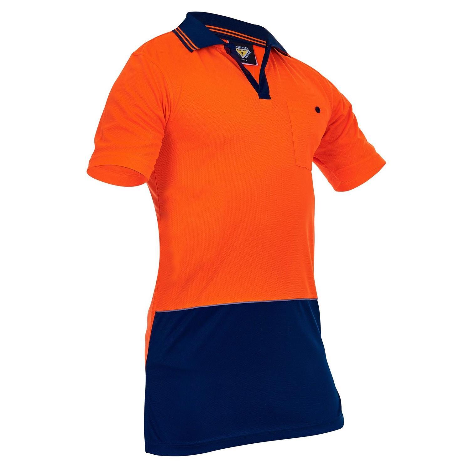 Esko D/O Micro Fibre Polo Orange/Navy -Size XL