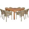 Palau Palau Outdoor 9 Piece Dining Setting