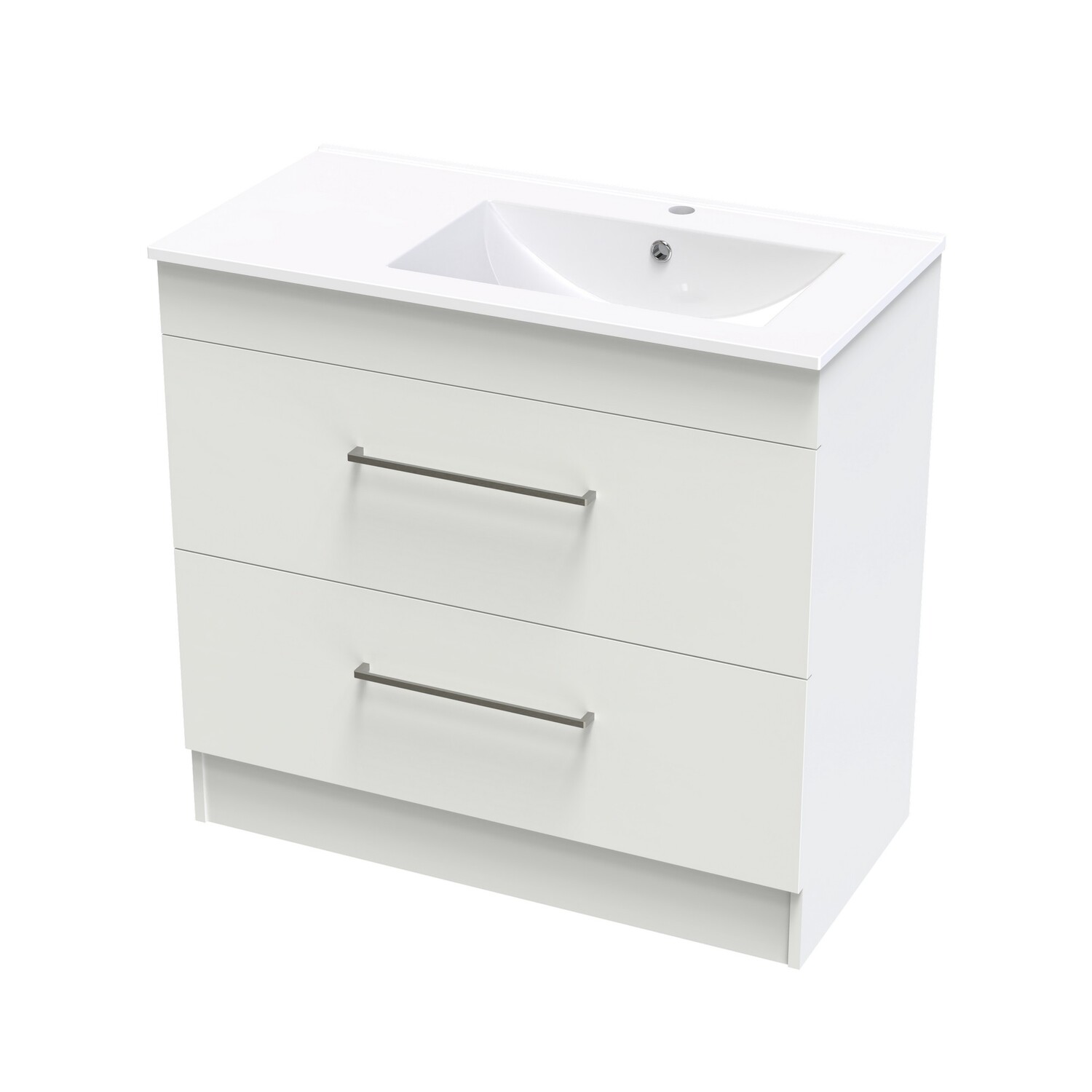 Cashmere Valley 900 Right Hand Bowl Double Drawer Floor Colour