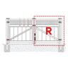Horizon Picket Privacy Driveway Gate Right  W: 1800mm, H: 1750mm White