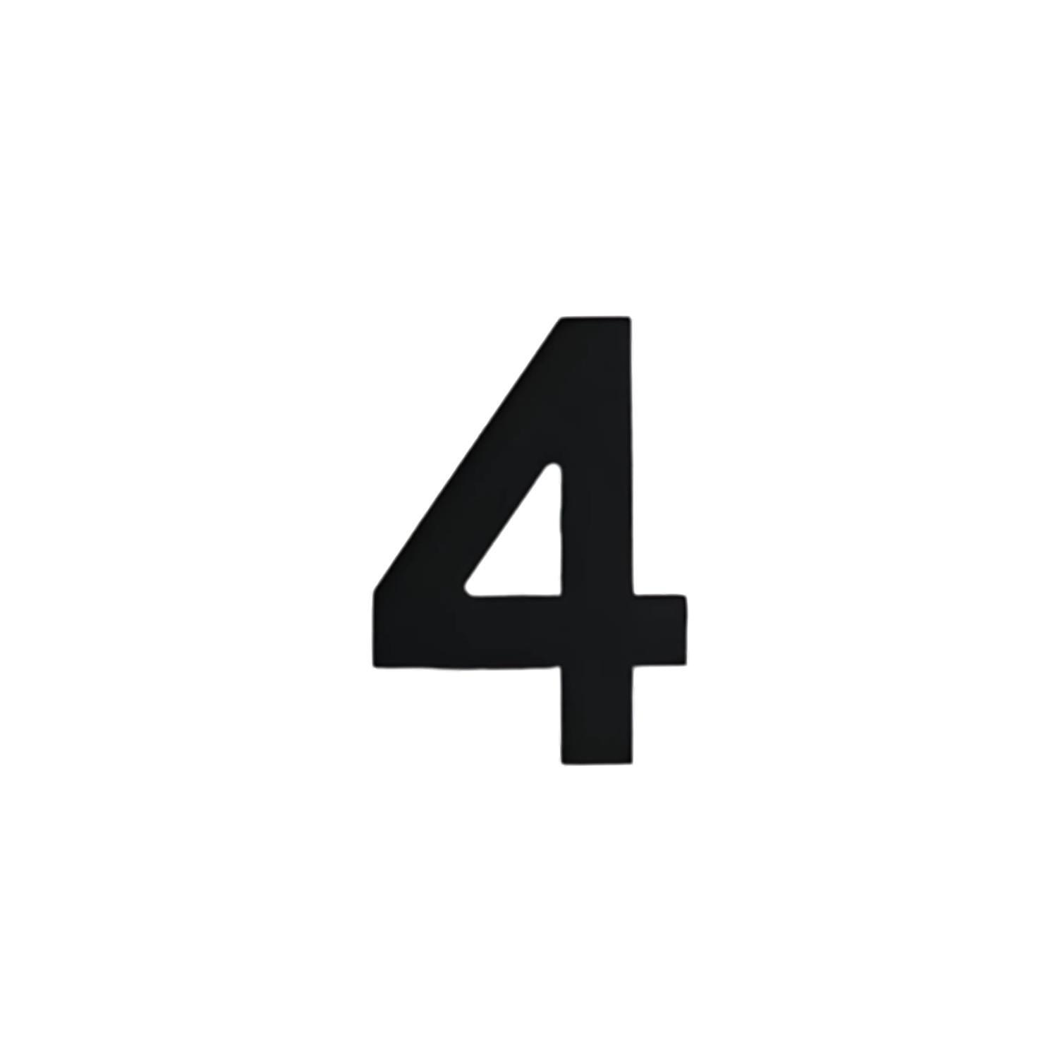 Adhesive Black Numeral #4 50mm