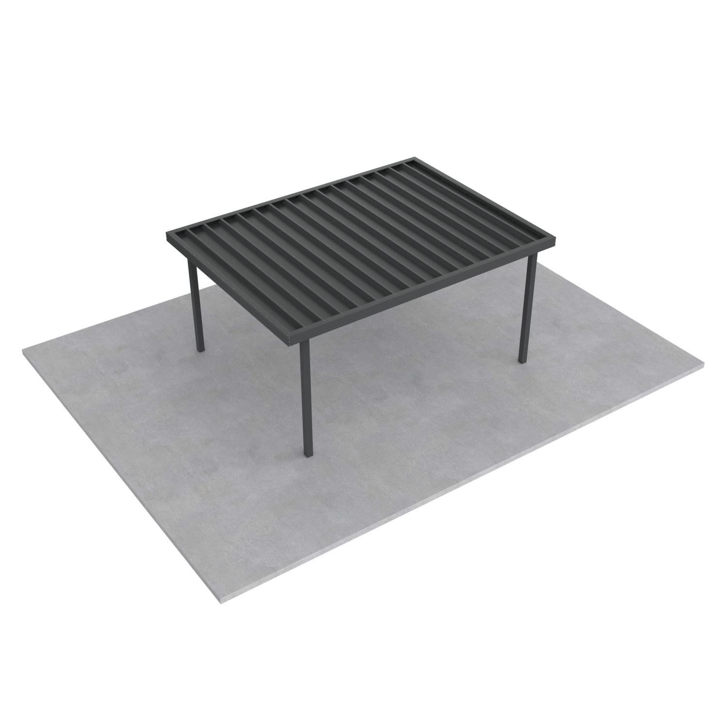 Single Carport L: 4850mm, W:3600mm, H:2100mm Grey Friars