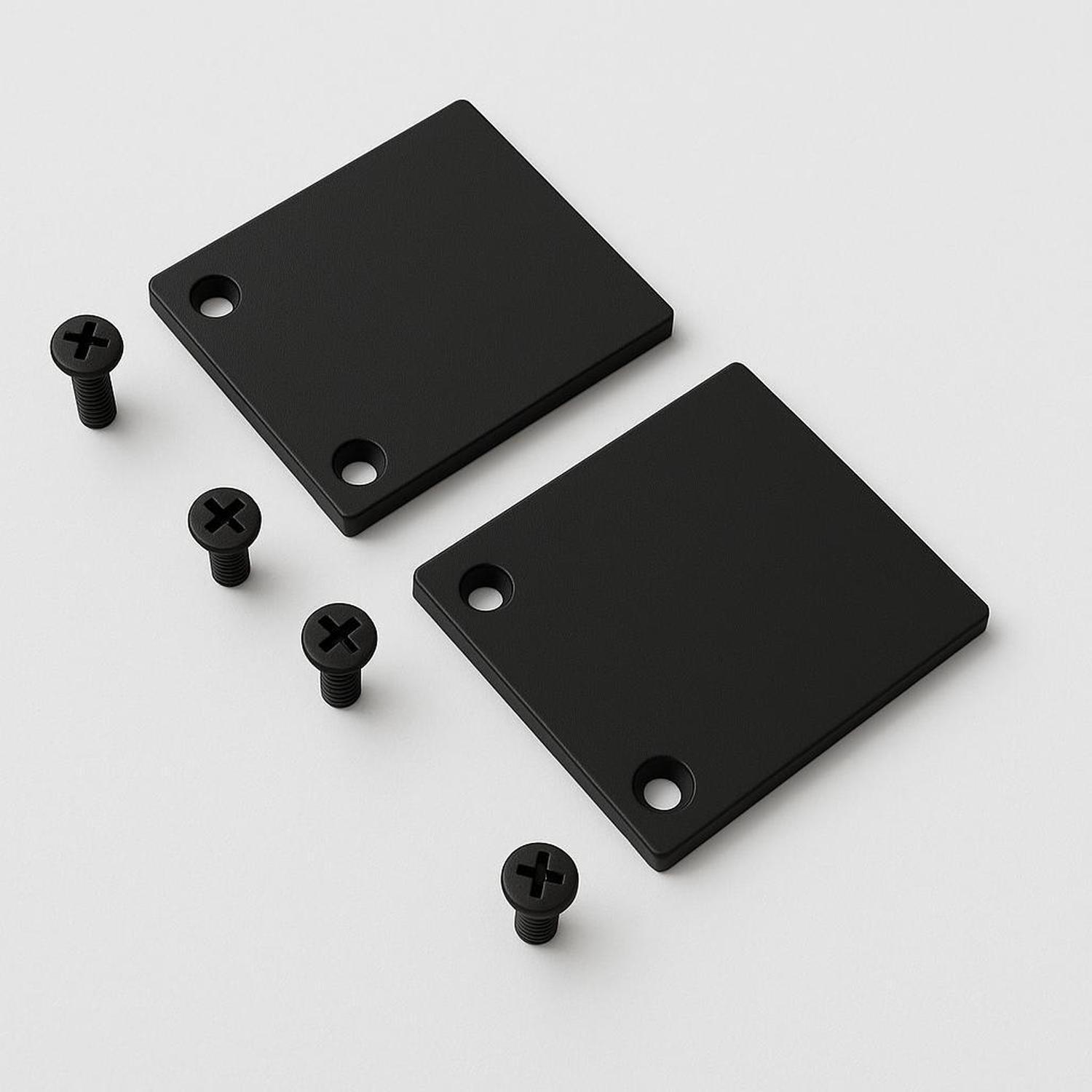 Xpress Fence Side Frame End Caps 2 Piece Charcoal
