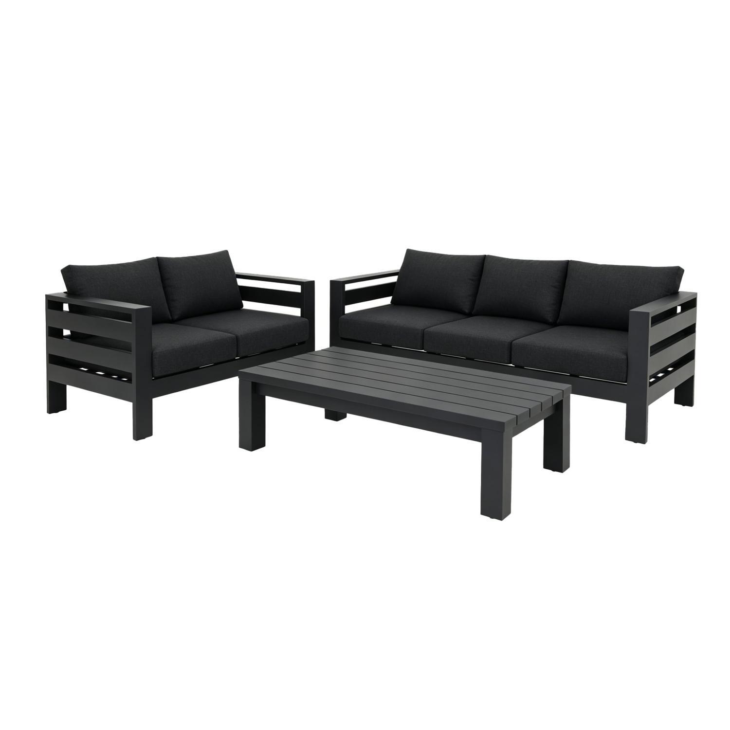 Outdoor Triple Lounge Setting 3 Piece