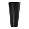 Tall Round Terrazzo Vase Pot M Black