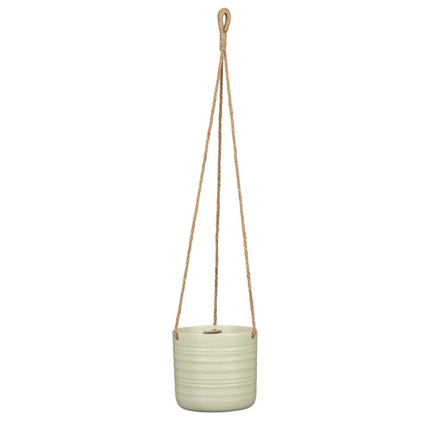 Indoor Hanging Cottage Cup Pot Light Green 14.5cm 128 x 142 x 142mm