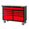 TOOL CABINET & BENCH 46INCH 9 DRAWER RED AND BLACK H: 946mm, W: 1250mm, D: 460mm Black & red