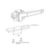 Window Handle Wedgeless Low Profile Left-Hand Sub Fix 93mm Black