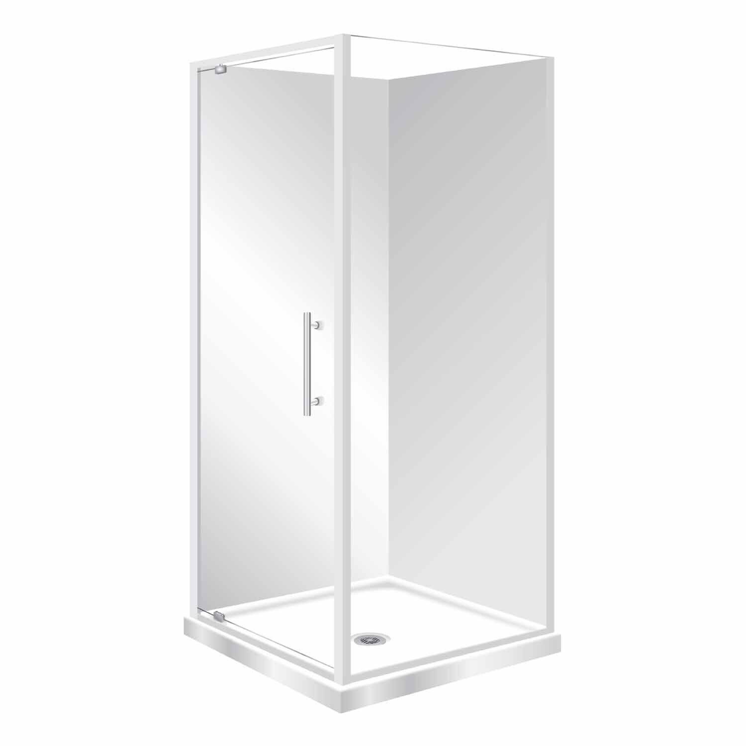 Carina Square Shower Flat Wall