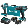 2-Pc. Hammer Drill Driver / Impact Driver Kit 18 Volt
