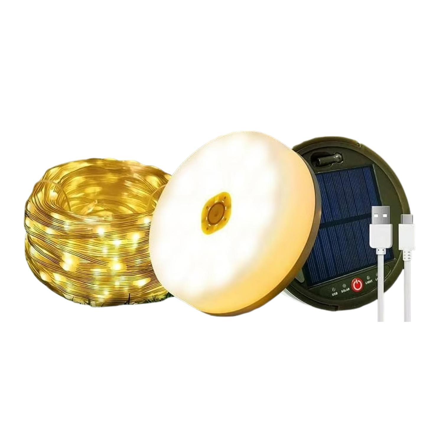 Solar Retractable String lights & Lamp