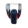 Rubber Fixed Castor  100mm Blue