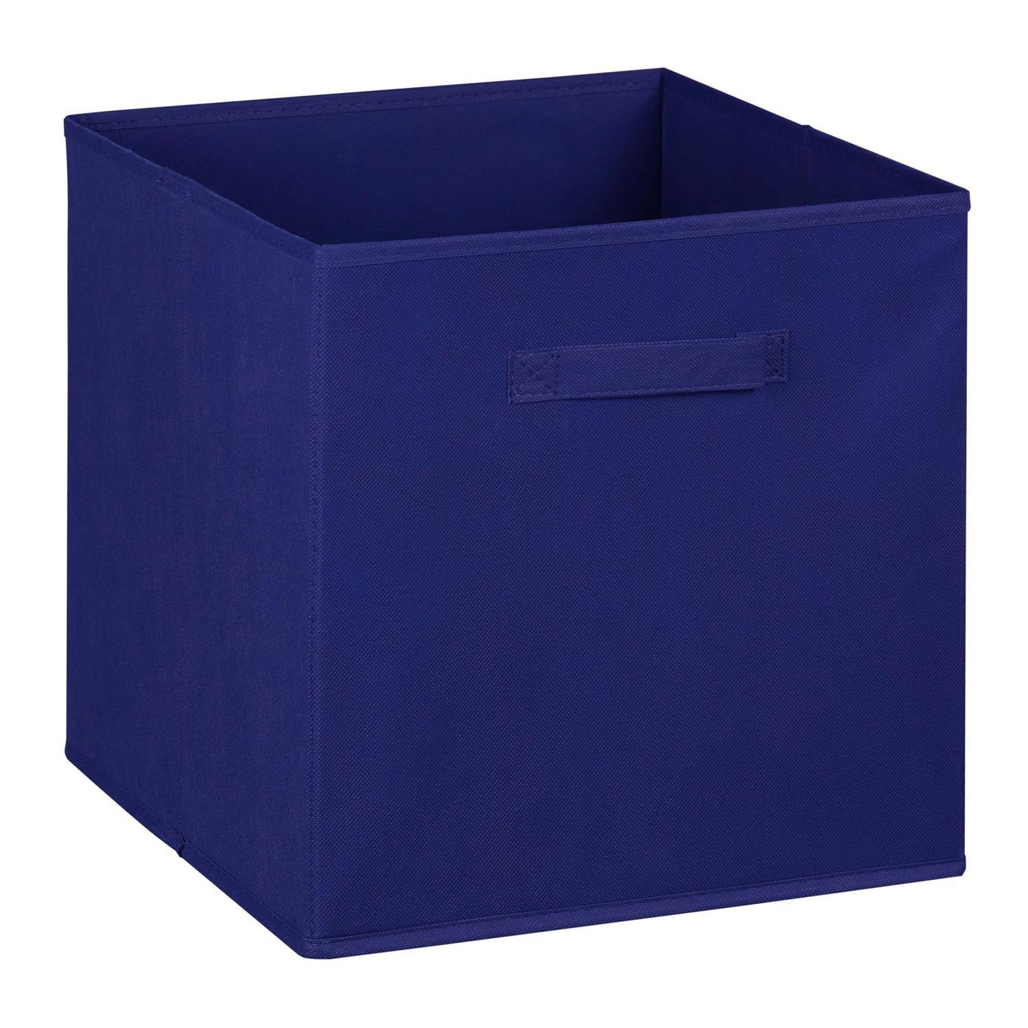 Luxe Fabric Cube H: 330 mm, W: 330 mm, D: 330 mm Blue