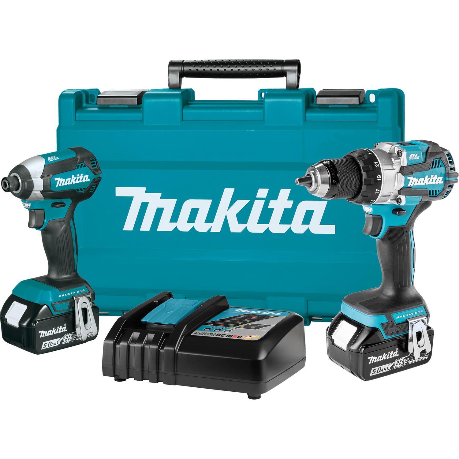 2 Piece Hammer Drill Driver / Impact Driver Kit 18 Volt