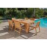 Large Outdoor Dining Setting With Arm Chairs 7 Piece