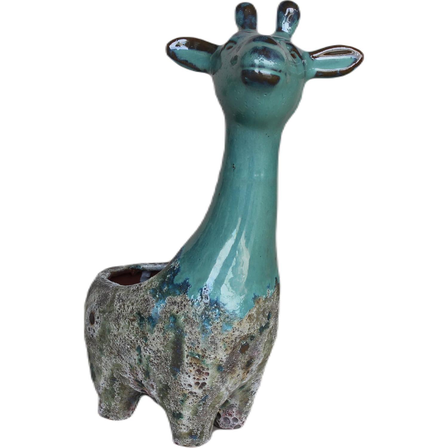 Indoor Ceramic Abyss Giraffe 28cm Jade Green