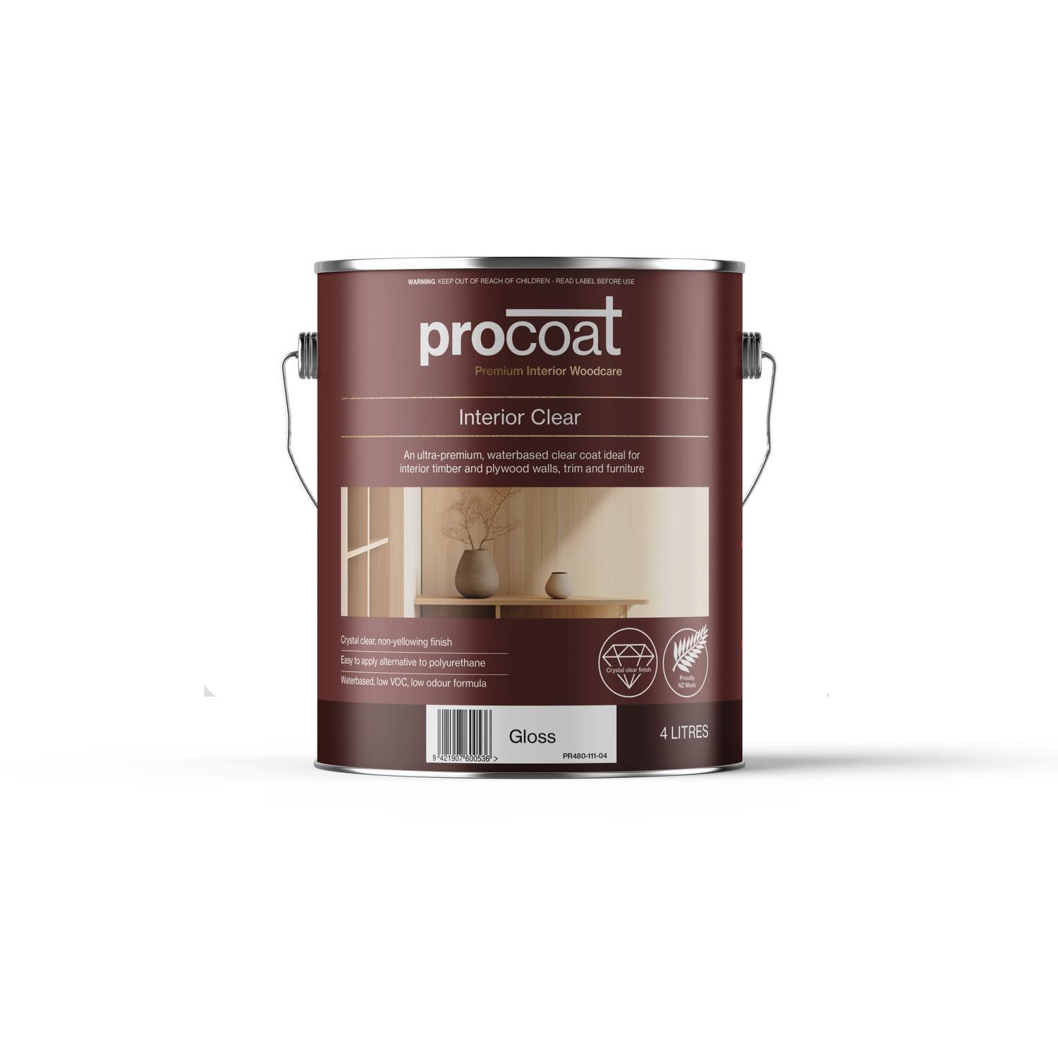 Premium Interior Clear Gloss 4 litre Clear