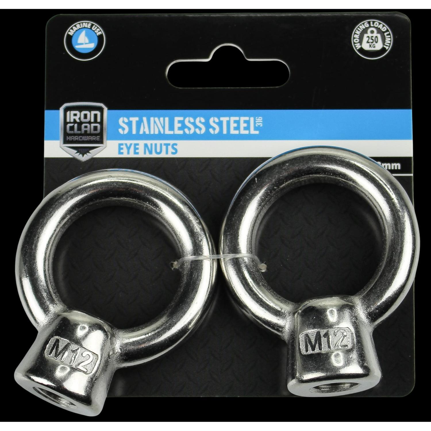 Eye Nut 12mm Stainless Steel 316