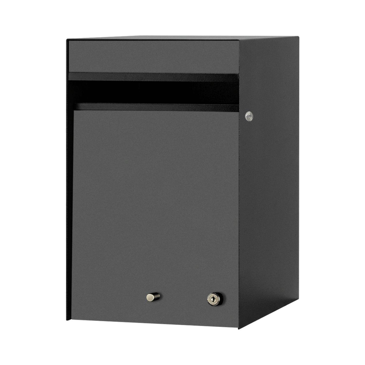 Metal Letterbox  Black/Grey