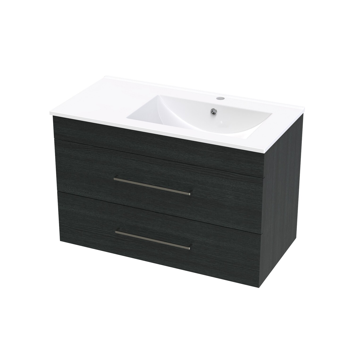 Cashmere Valley 900 Right Hand Bowl Double Drawer Wall Colour