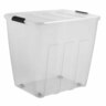 Modular Storage Box With Lid 120 litre Clear