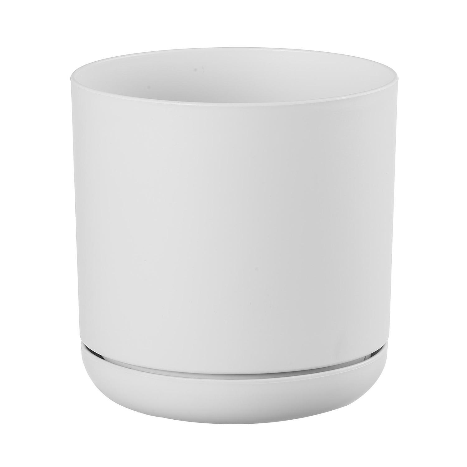 Recycled Plastic Cleo Pot 19cm White  White