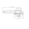 Window Handle Wedgeless High Profile Left-Hand Face Fix 93mm Black
