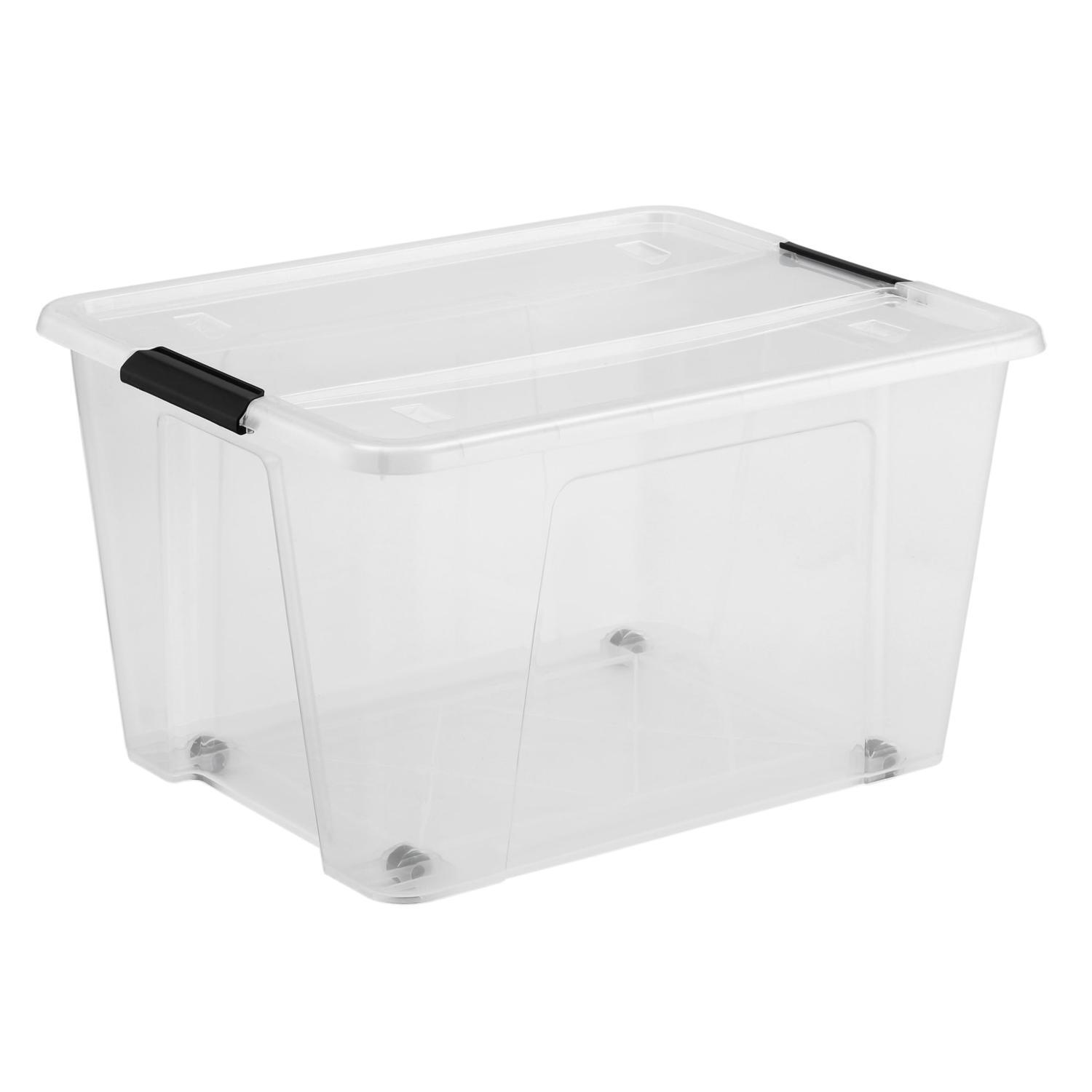 52 litre Rolling Organiser Clear