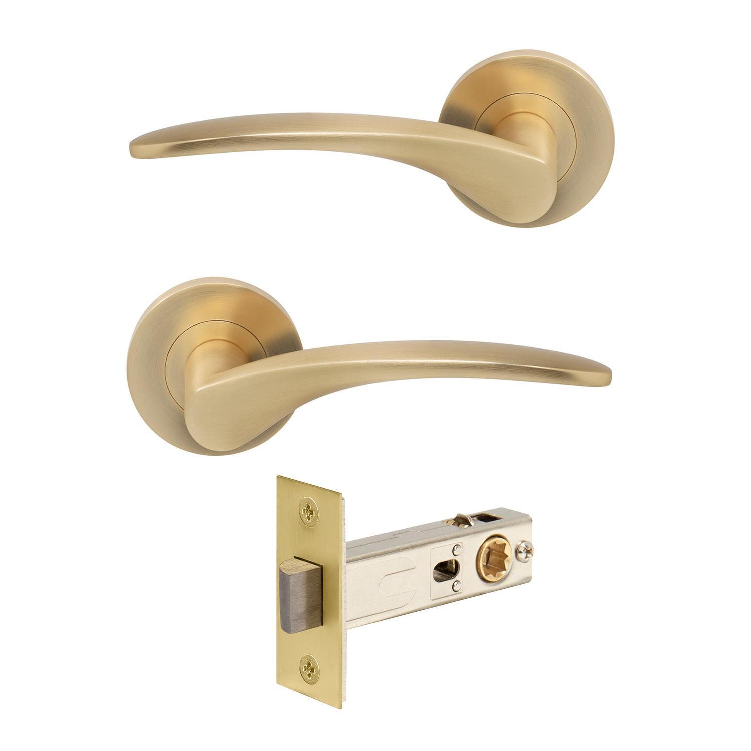 Apollo Passage Set - Matt Satin Brass