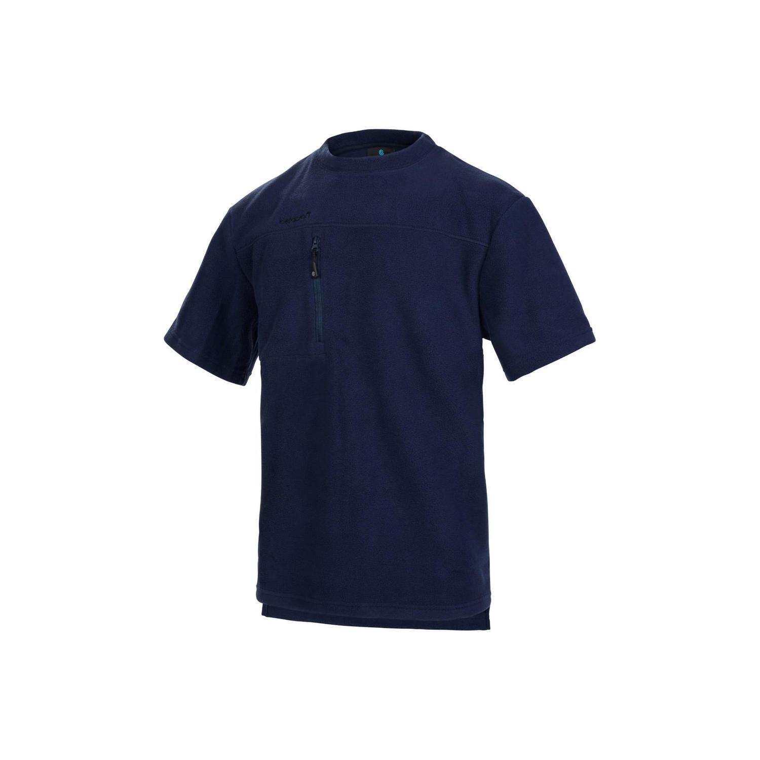 Short Sleeve Fleece Top M Dark Navy