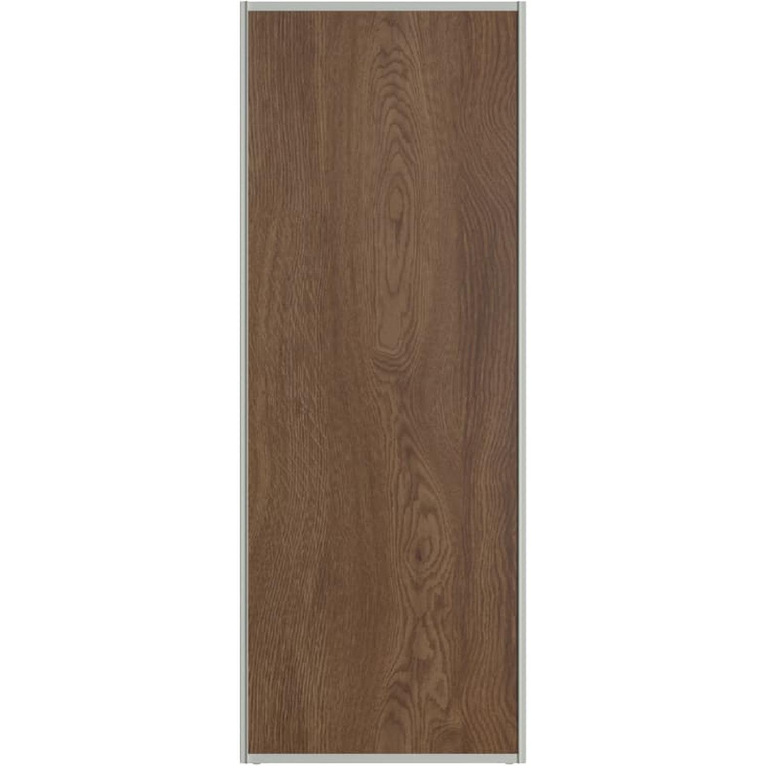 Sliding Wardrobe Door (White Frame) H: 2000mm, W: 800mm Southern Oak