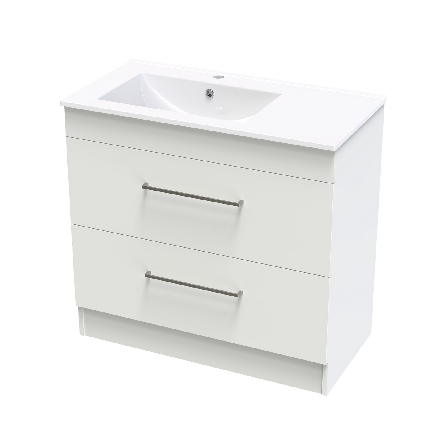 Cashmere Valley 900 Left Hand Bowl Double Drawer Floor Colour