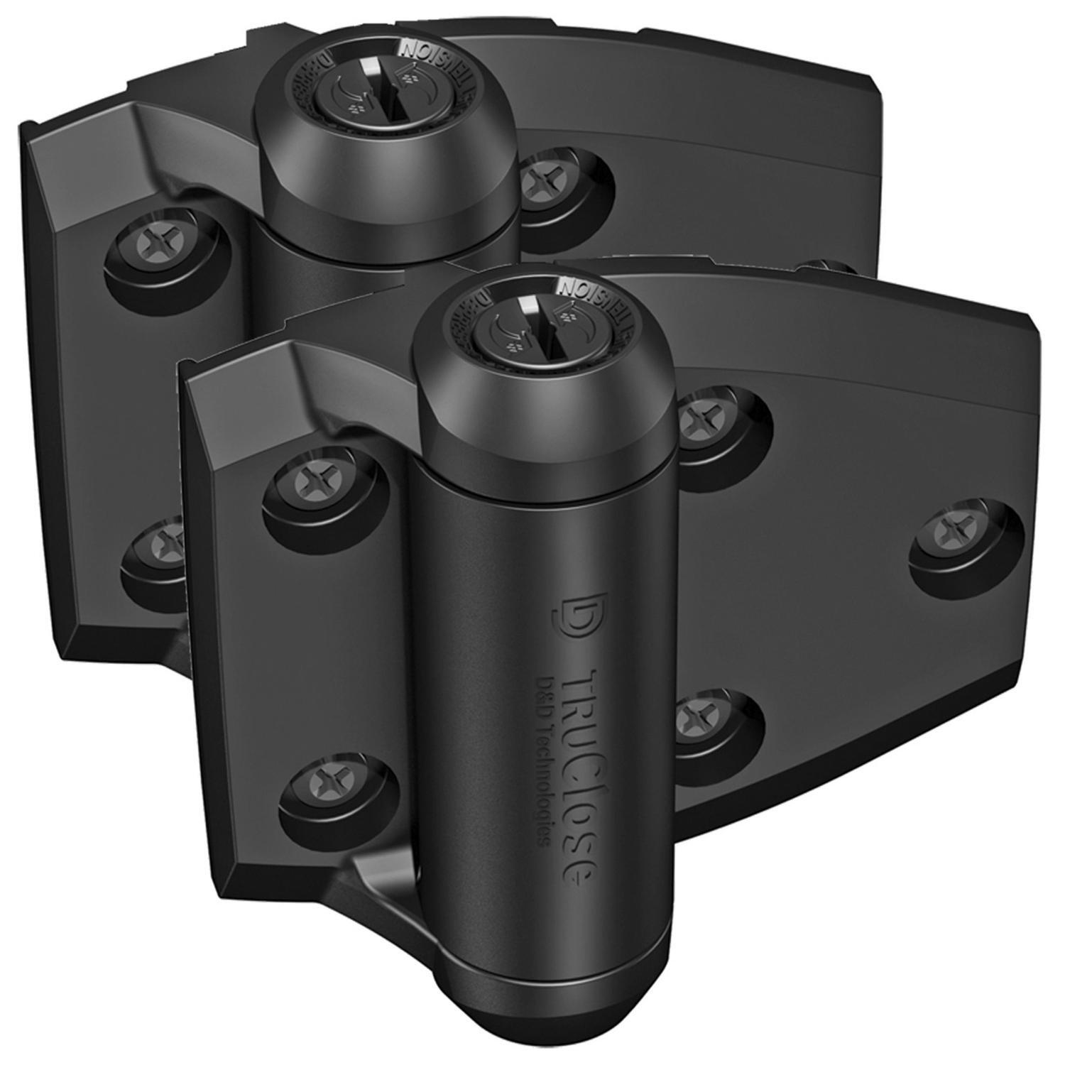 TruClose® Gate Hinge for Metal or Wood Set of 2  Black