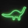 Neon Dino Light  H:310mm, W:185mm