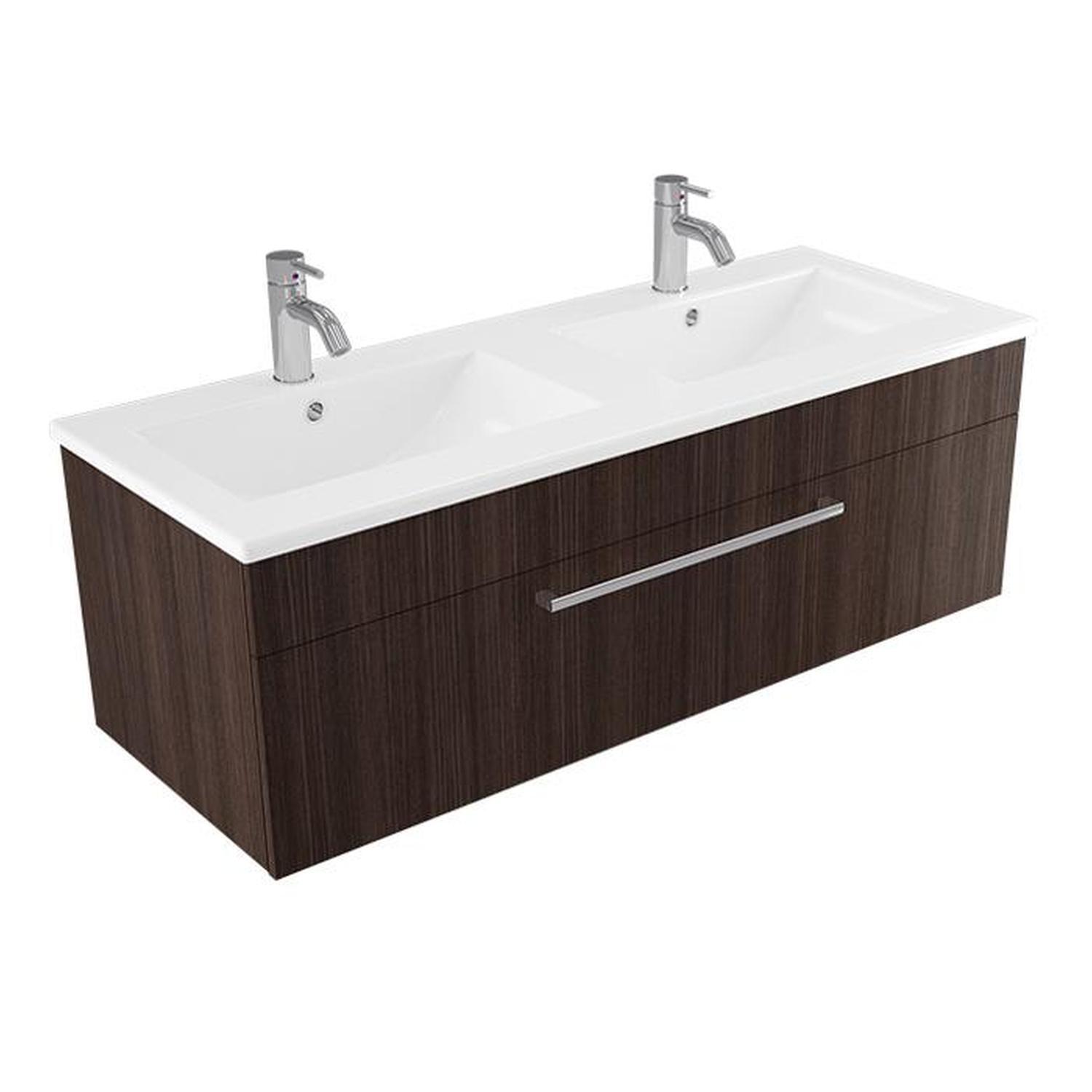 Calais Wall Vanity 1200mm Charred Oak