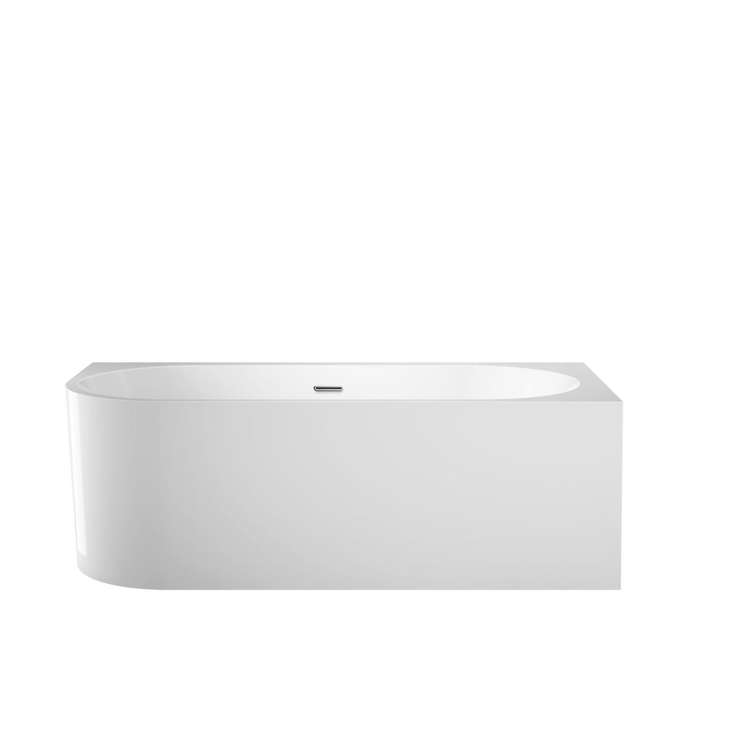 Freestanding Back to Wall Right Corner Bath 1600 mm White