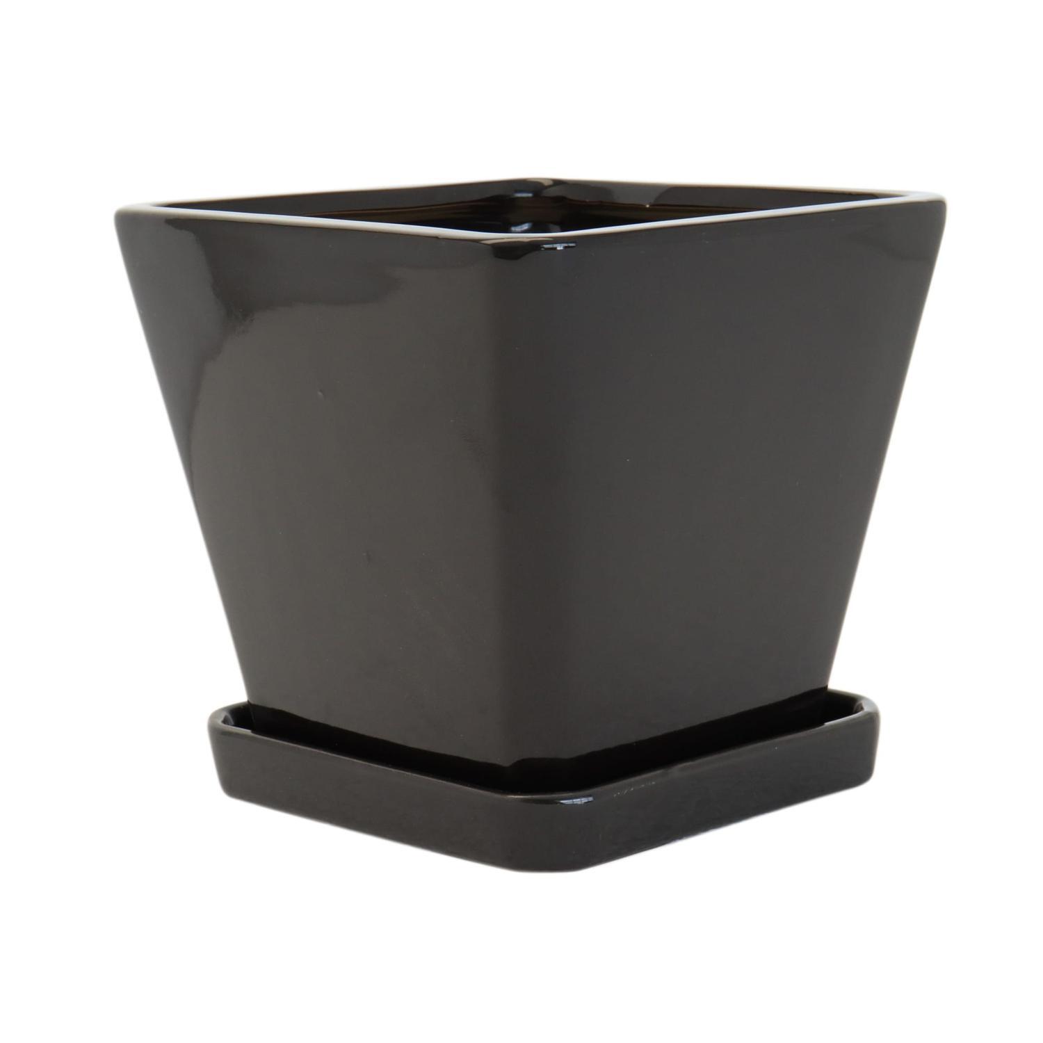 Glazed Square Pot