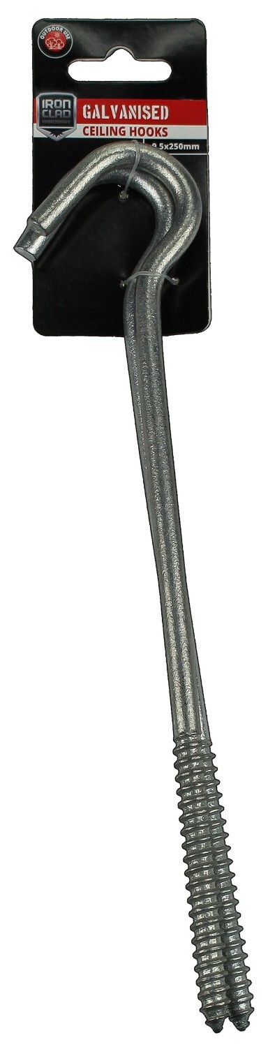 Ceiling Hooks 9.5x250mm Galvanised