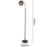 Owl Glass Shade Floow Lamp 145cm Smoke