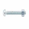 Round Head Bolt & Nut 5 x 25mm Zinc Plated