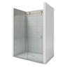 Solara 1600 x 1000mm 3-Wall TileOver Tray and Brushed Gold Sliding Screen