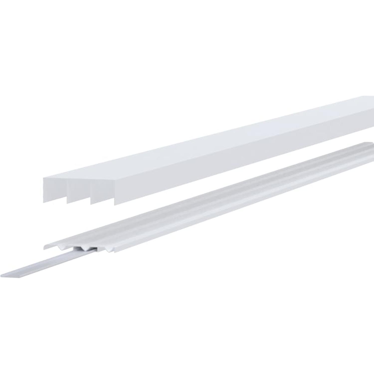 Sliding Wardrobe Doors Track Set 3 Track, 2400mm White