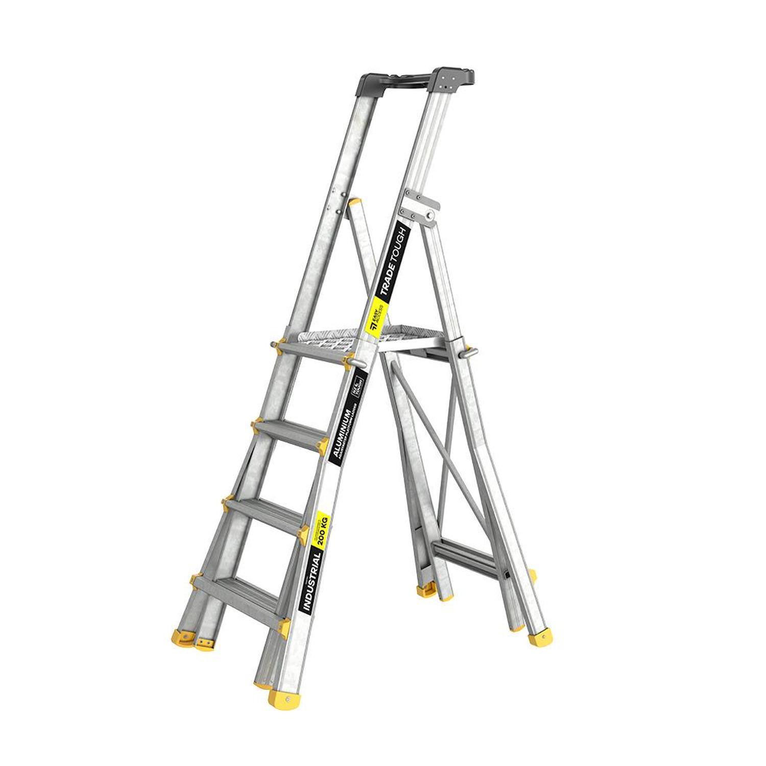 AdjustaStep Telescopic Platform Ladder 4-7 Step 200kg Aluminium