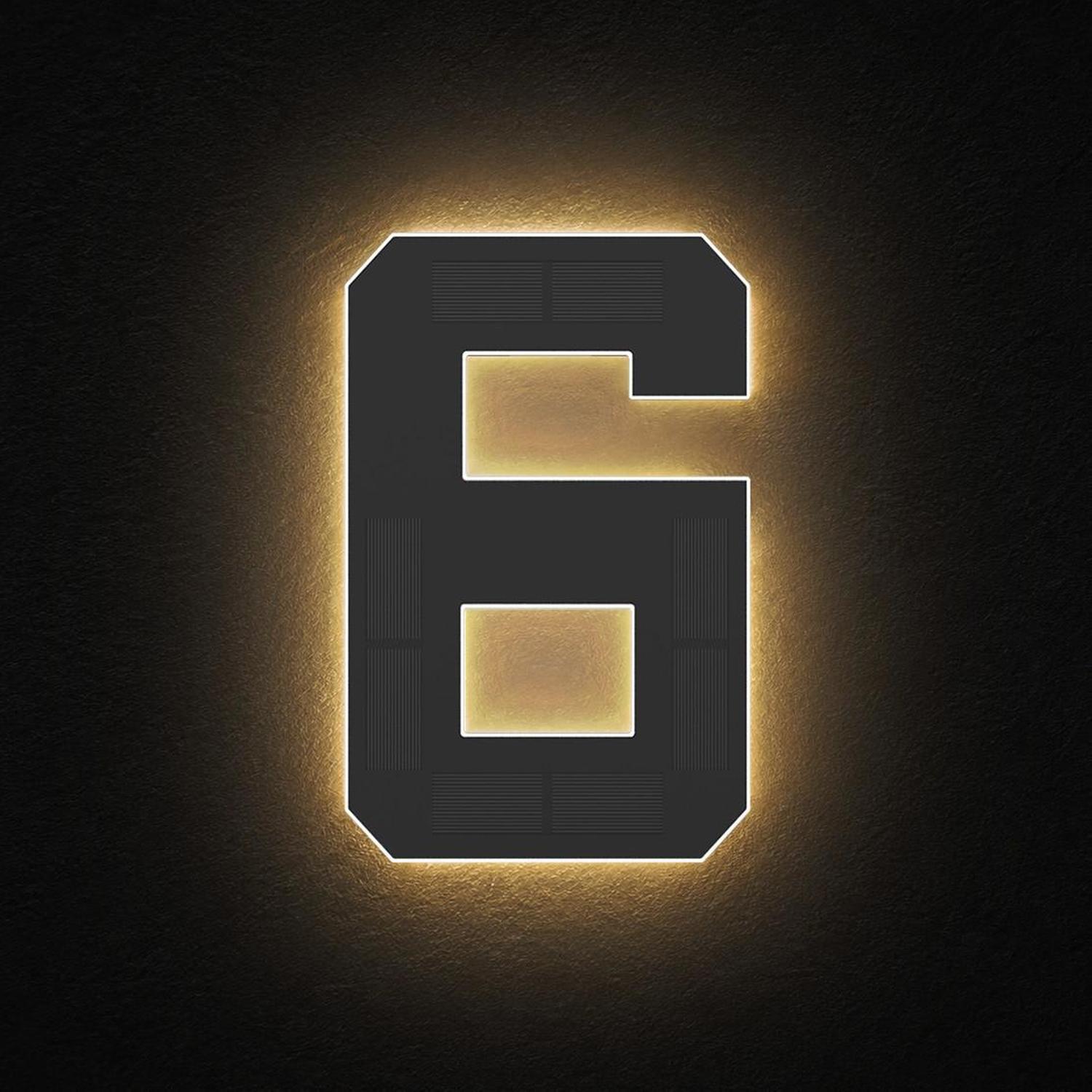 StreetGlo Solar Illuminated Number - Six