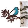 Metal Rustic Bird Blue