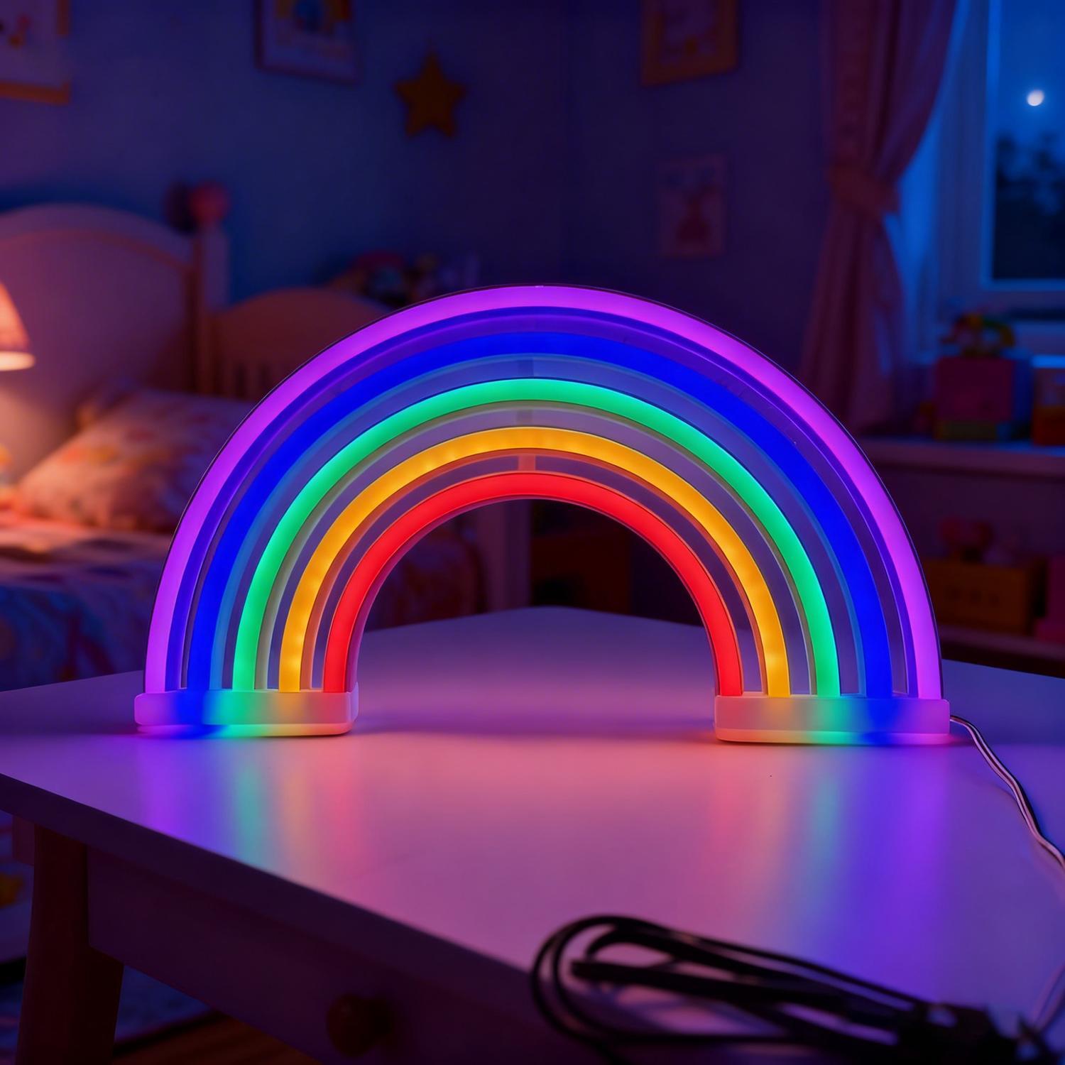 Rainbow Neon Wall Light 160 x 300 x 10mm / 5V White